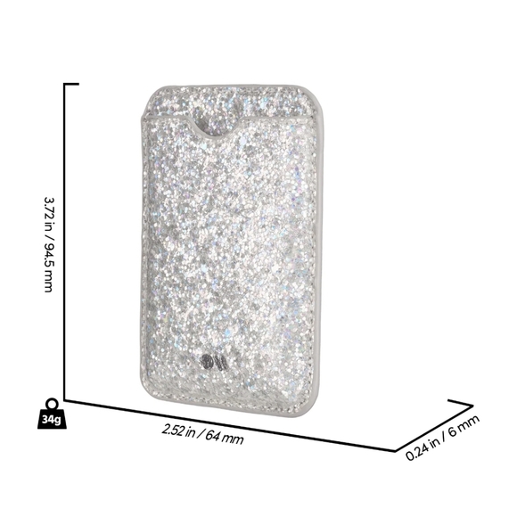 Case•Mate Magnetic Card Holder for iPhone or MagSafe compatible Case in Sparkle - Picture 7 of 8